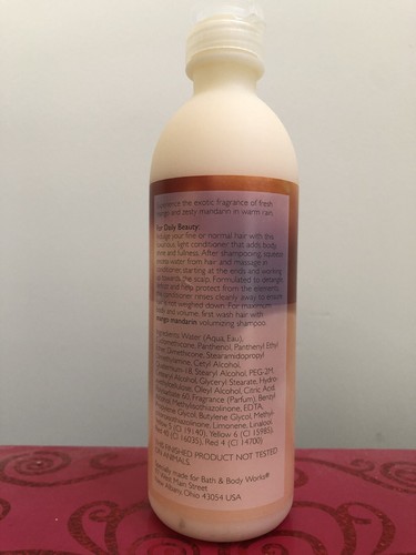 Bath & Body Works Pleasures MANGO MANDARIN Volumizing Conditioner 12oz RARE - Picture 2 of 2