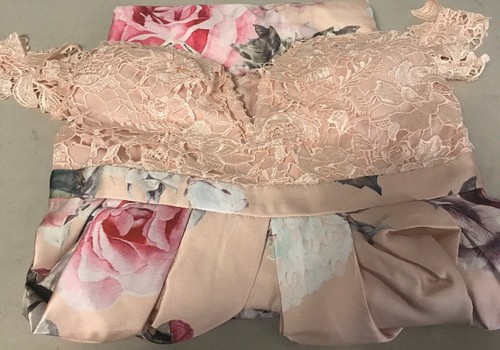 Soieblu Medium Floral Gown Bridesmaid Formal Prom - Picture 3 of 3