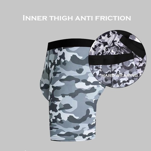 3 Pack Men's Camouflage Sports Briefs Long Breathable Mid-Rise Boxer Shorts - Picture 6 of 7