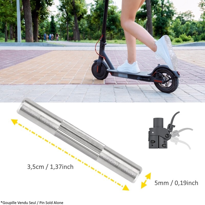Crochet De Trottinette + Goupille Verrouillage – Compatible Xiaomi – Aluminium Noir