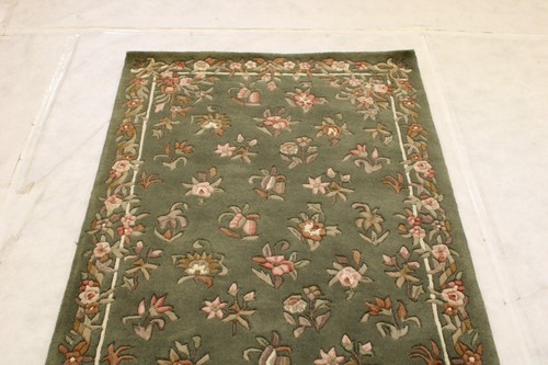 3'6"" x 5'5"" ft. Colorida alfombra oriental tinte vegetal mechonada a mano - Imagen 2 de 7