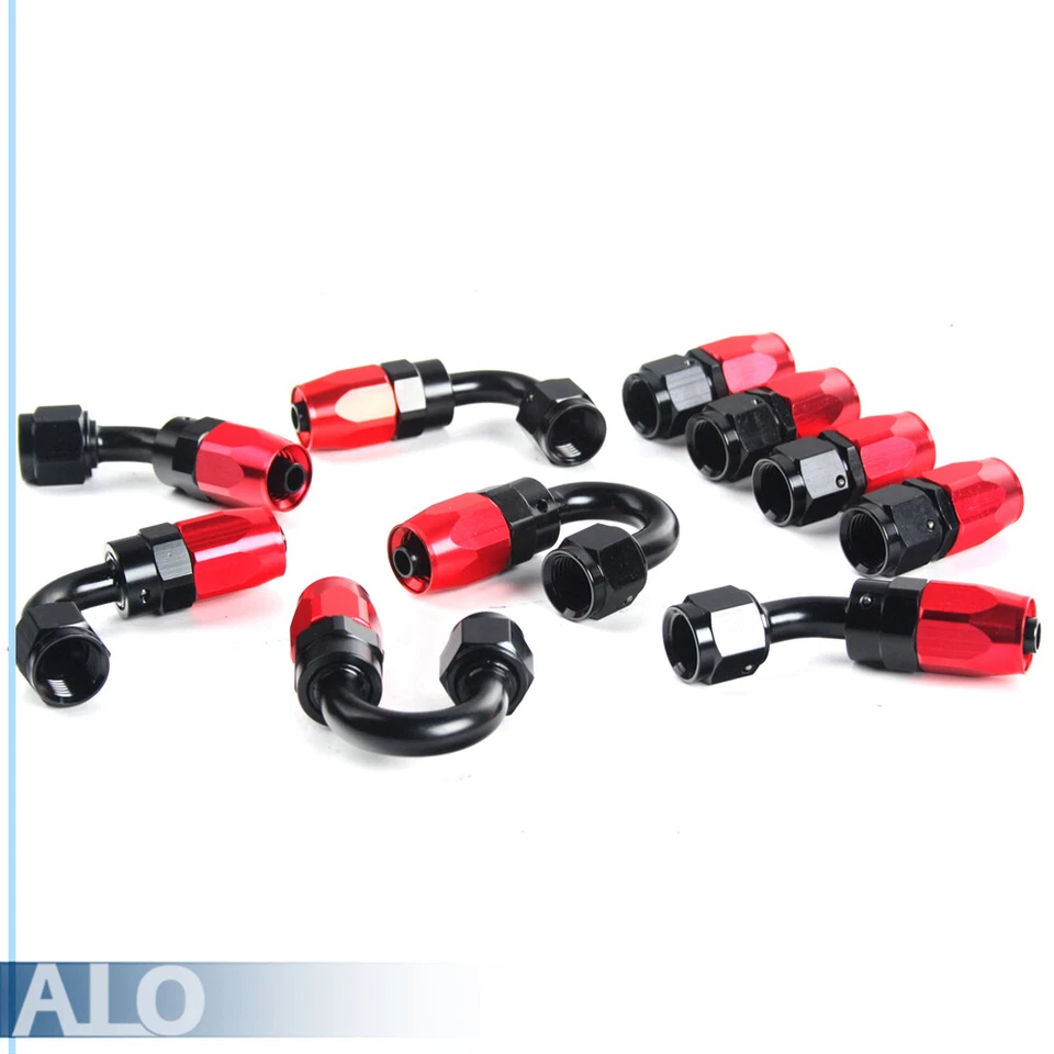 New 5M 6AN Black Nylon Braided Oil Fuel Hose Line & Adapter End Fittings - Image 3 of 4