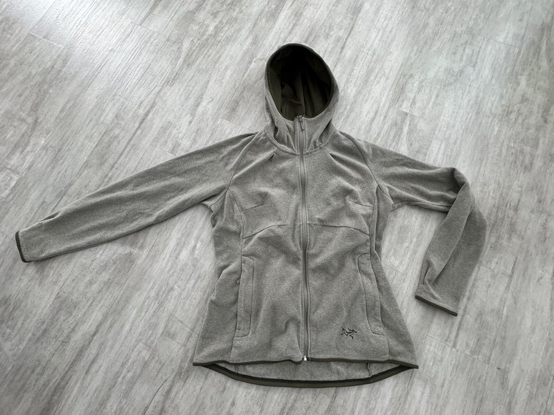 Womens Arc’teryx Terrycloth Polartec Hooded Jacket Green EUC! Large