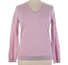 Charter Club 100% Cashmere Sweater Chantilly Pink Size XL V-neck Pullover