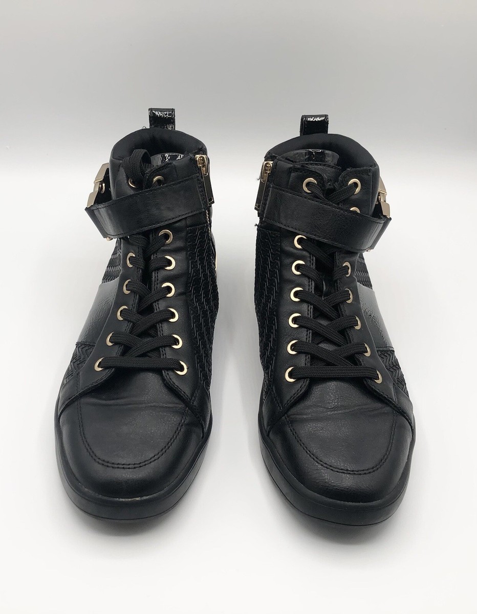 Aldo Black Leather Gold Detail Men display picture 2