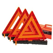 DSV Standard Warning Triangles, Safety Triangles DOT Approved, Plastic, 3