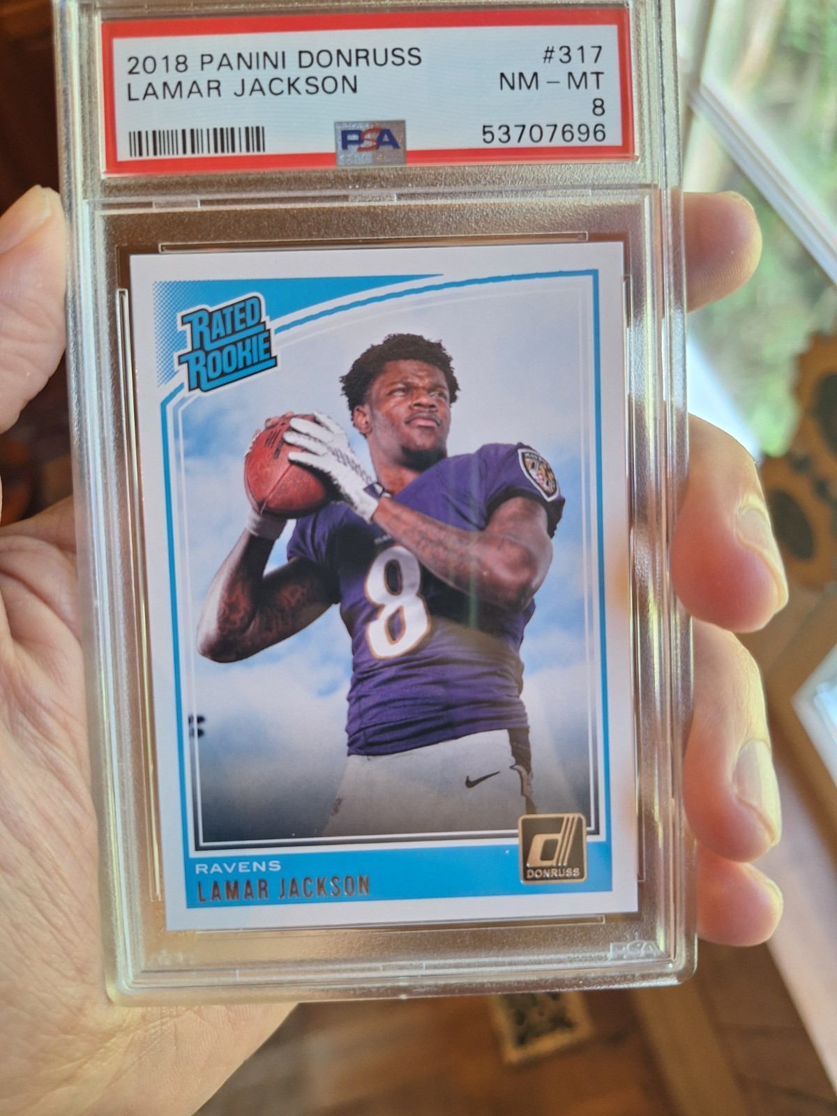2018 psa 8 lamar jackson rated rookie