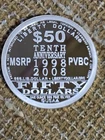 2008 Norfed $50 Liberty 1 oz Fine Silver 10th Anniversary Round Choice PROOF