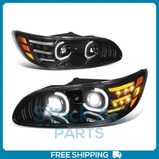 Headlights LED DRL Black Housing Lamp For 99-20 Peterbilt 325-387 Truck