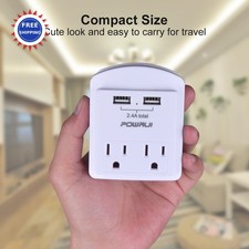 Outlet Extender USB Wall Charger POWRUI Multi Plug Wall Outlet Splitter 2
