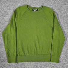 Banana Republic Mens Large Sweater Green Italian Merino Yarn by Baruffa Wool