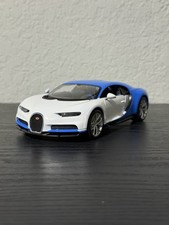 GT Autos 1/18 Scale Bugatti Chiron 2016 White/Blue Diecast Car Model Toy Gift