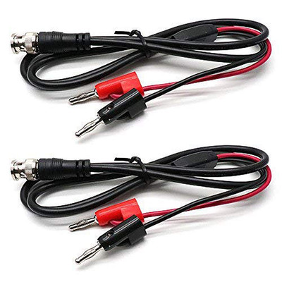 3.3Ft BNC Male to Dual Banana Plug Test Lead Coaxial Cable for Oscilloscope - 2P