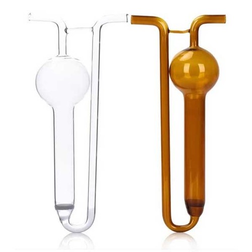 10ml - 125ml Glass U-Shape Gas Sampling Tube Porous Absorbing Tube Lab ...