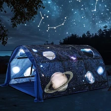 Galaxy Twin Bed Tent Large Twin Tent Play Bed with Carry Bag Foldable for Bed...