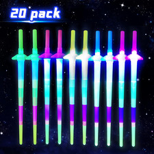 Light Up Toy Swords 22 Pack Extendable LED Glow Swords Party Favors
