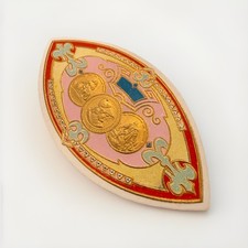 Vintage Zigarrenkiste Etikett Mandorla Augenform Litho geprägt Gold Medaillen NOS C9 M