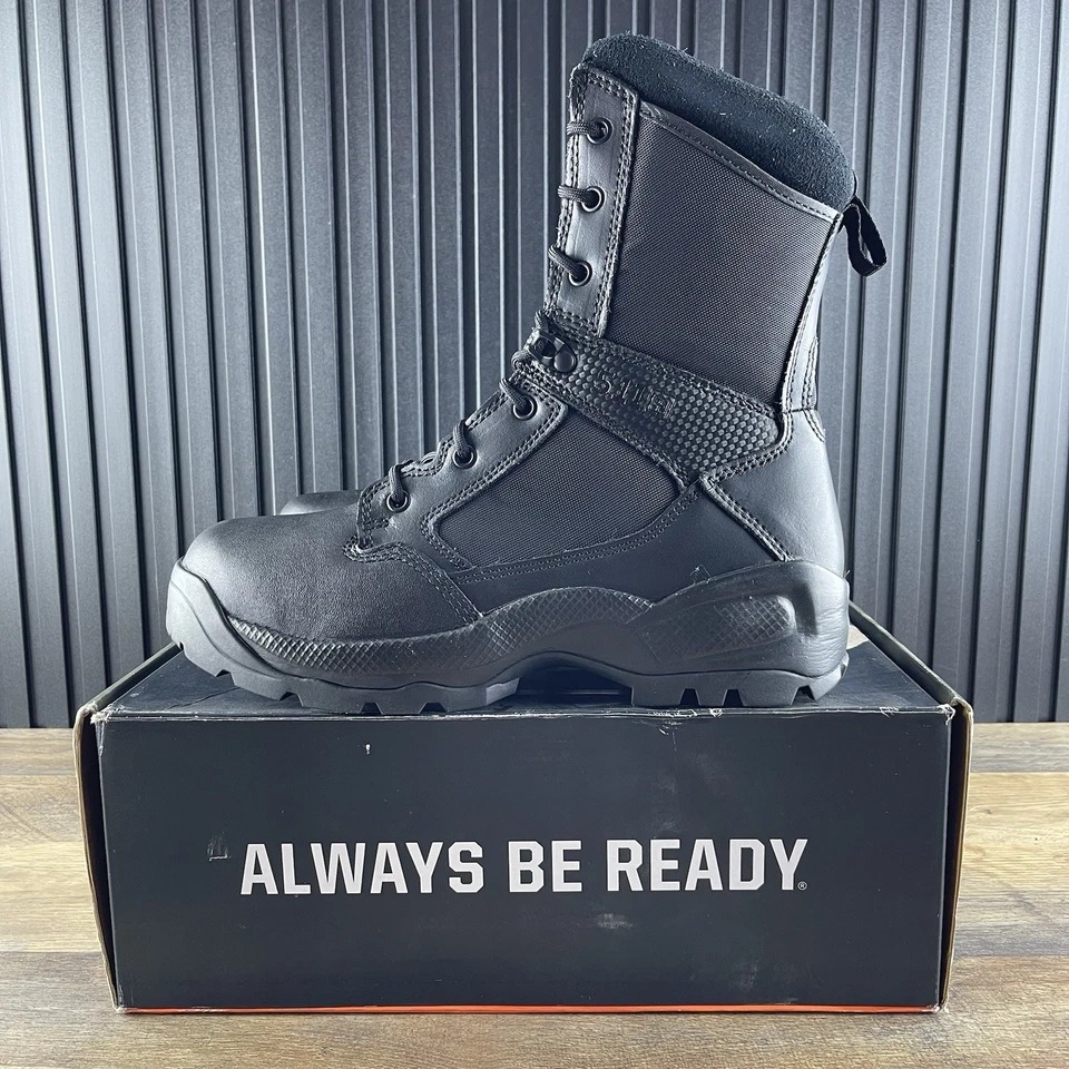 Botas de combate 5.11 Tactical ATAC 2.0 8" talla 10 anchas para hombre negras con cremallera lateral Foto 2 de 4