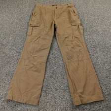VTG Ralph Lauren Pants Womens 12 Brown Military Army Cargo Paratrooper 90s Y2K
