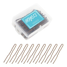 U Shaped Hair Pins, Metal Curved Curly Waved Bun Clips Bobby Pins for Women Hair