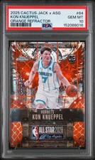 2025 Topps Chrome Cactus Jack NBA All Star Orange Refr Kon Knueppel PSA 10