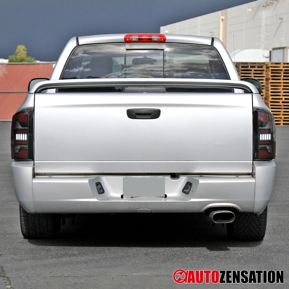 Fits 2002-2006 Dodge Ram 1500 2500 3500 Red Black Full LED Tail Lights Lamps Foto 3 de 4