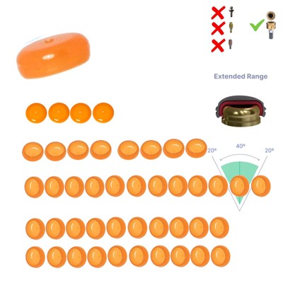 US Dental Locator Overdenture Abutment Extended Range Male Inserts Retention Cap