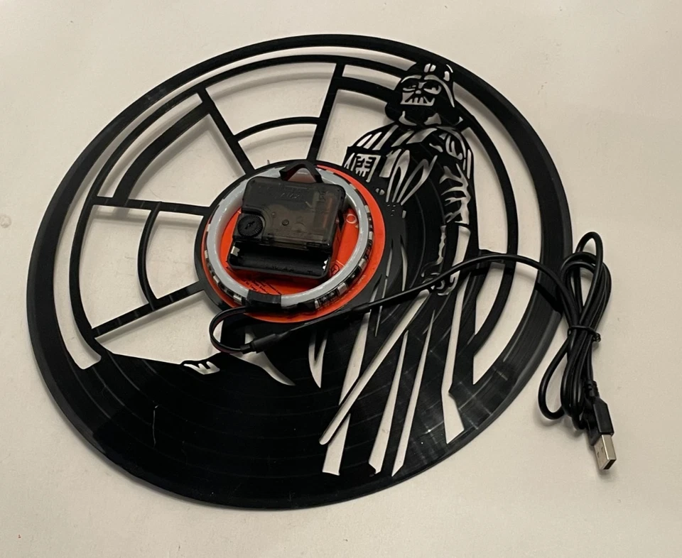 KingLive Star Wars Darth Vader Vinyl 12" LP Record Wall Clock New - Image 3 of 4