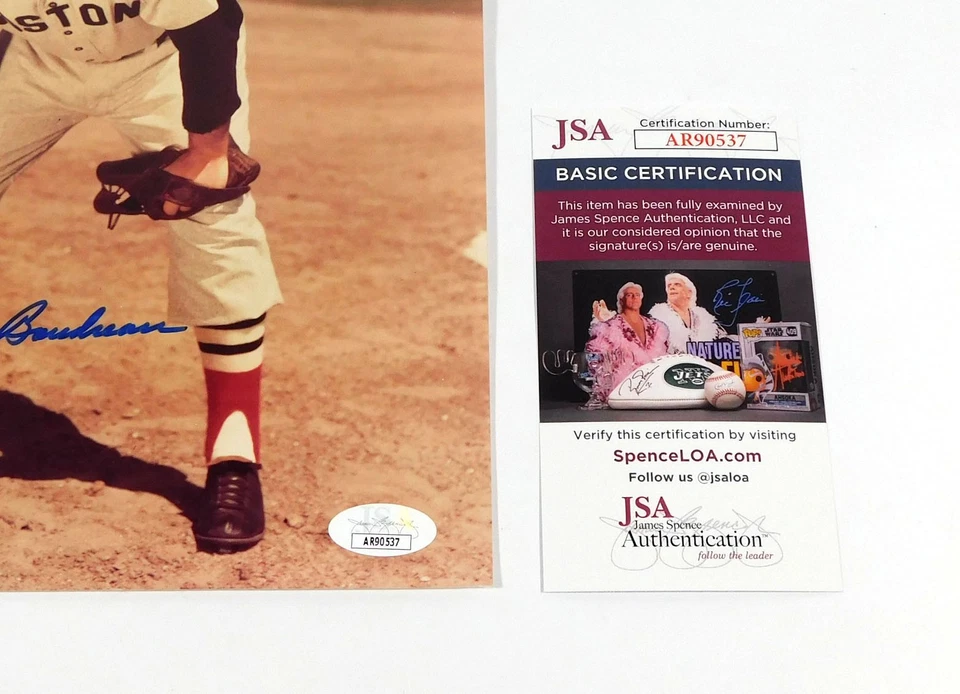 Lou Boudreau Signed 8 x 10 Color Photo Red Sox JSA Auto AR90537 - Image 3 of 3