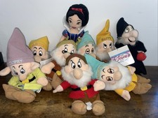 Vintage 1999 Disney Snow White and the Seven Dwarfs Plush Set Of 9 Mini Bean Bag