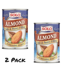 ( 2 Pack) Solo Almond Cake & Pastry Filling 12.5 oz. Can