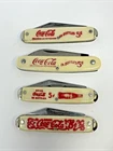 Vintage USA Coca-Cola Advertising Pocket Knives Lot of 4 Folding Knives