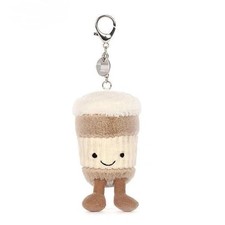 Jellycat Amuseable Coffee-To-Go Bag Charm Plush with Free Dust Bag NWT Best Gift