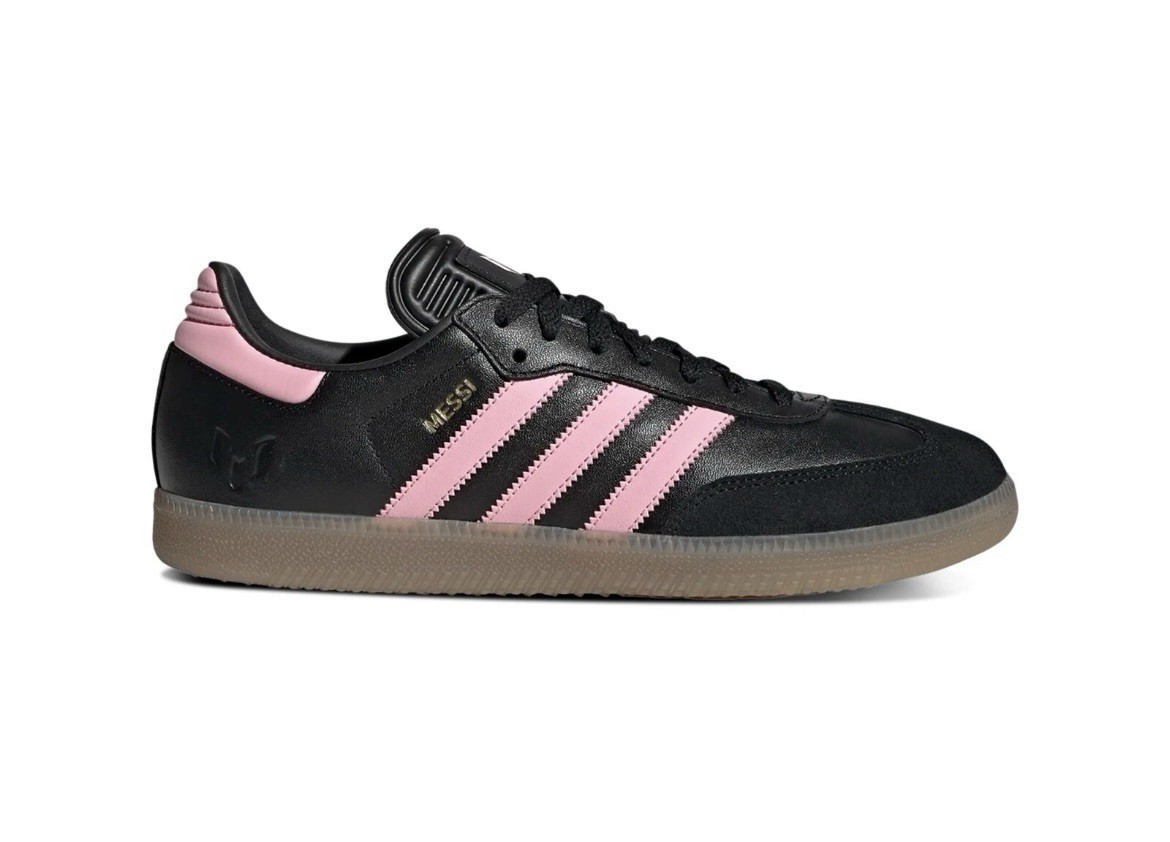 Adidas Samba Messi Men's Shoes Black/Pink/Gum Soccer Sneakers JP7845 NEW