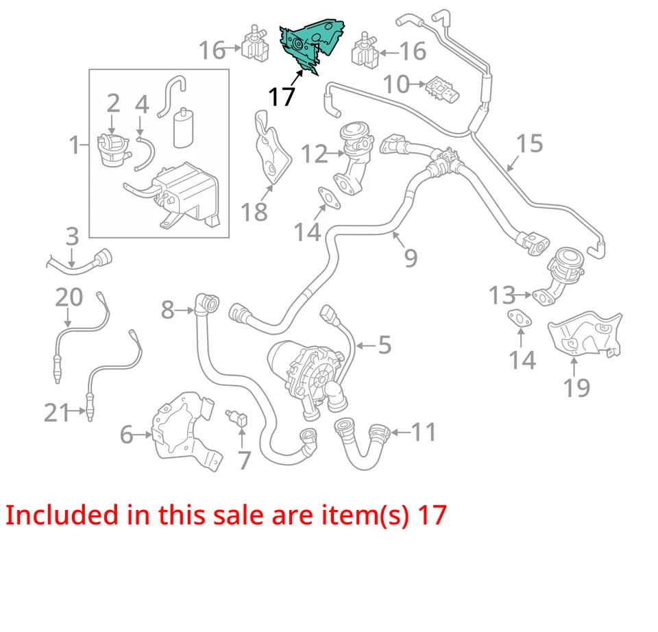 Оригинальный кронштейн/клапан крепления выбросов для Porsche Cayenne Hybrid 2011 года выпуска 22737 - Изображение 3 из 4