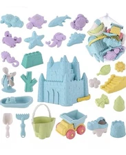 27 PCS Beach Sand Toys for Kids Castle Building Kit Animals Molds sandbox Toy