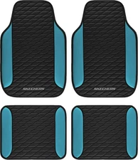 Skechers Leather Car Floor Mats with Anti-Slip Pad, Universal Waterproof Fit Aut