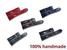 Handmade Genuine Croc Skin Leather Watch Strap Band 18mm/24mm
