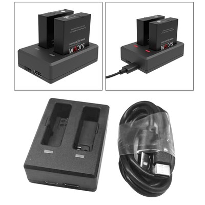 Dual-Slot Akkuladegerät Reiseladegerät Für SJCAM SJ8 Air/Pro/Plus Kameras
