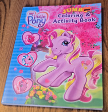 Vintage Rare My Little Pony triple treat Jumbo Coloring  Activity Book 2005