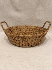 Water Hyacinth Large  And Deep Serving Basket Tray With Handles