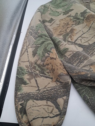 Felpa vintage anni 90 Jerzees Outdoors Realtree mimetica Mozzy Oak Breakup XL - Foto 4 di 6