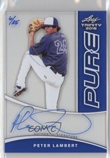 2015 Leaf Trinity Pure Auto Blue 6/25 Peter Lambert #P-PL1 Auto 4z4