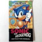 Sonic The Hedgehog Sega Genesis Instruction Booklet Manual Only Vintage 1992 OEM