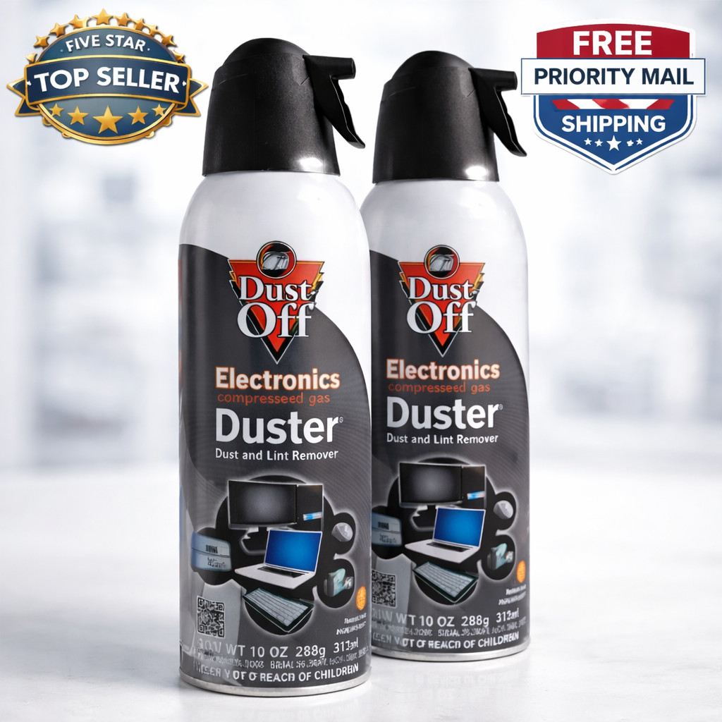 Dust-Off Electronics Compressed Air Duster by Falcon 10 oz &ndash; 2 Pack