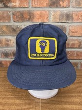 Vintage Pro Electric Inc Light Bulb Patch Logo Louisville Mfg USA Made Snap Hat