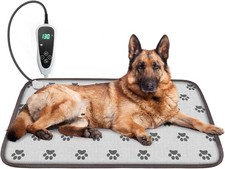 Large Dog Heating Pad 34x21" Smart Thermostat Switch Power Line Protection Tube