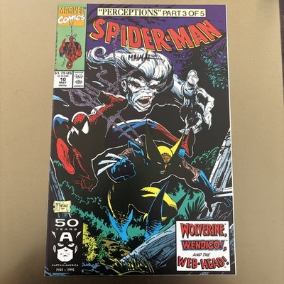 SPIDER-MAN #10 (1991) Marvel comics signed by Rick Magyar inker.