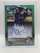 2025 Bowman Chrome Mega #BMA-MB Max Belyeu Chrome Mega Autographs Green /99