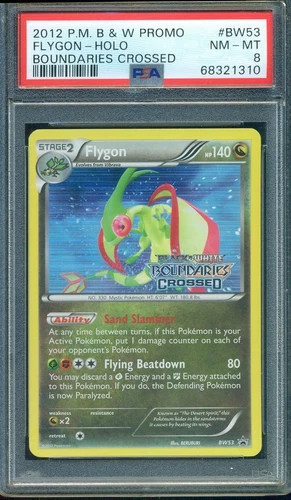 2012 Pokemon Black & White Promo #BW53 Flygon-Holo Boundaries Crossed PSA 8